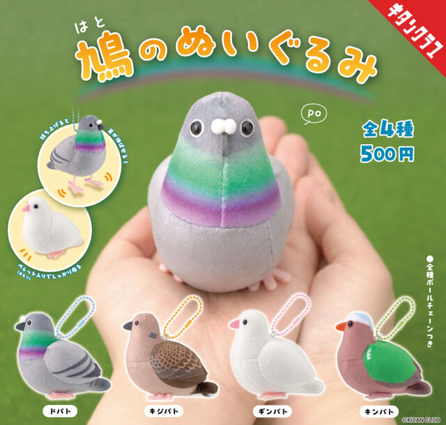 .
＼📢発売情報／

鳩好きのみなさん、お待たせしました🕊

手のひらサイズの鳩ぬいぐるみが登場✨
まあるい鳩胸につぶらな瞳、ぶらぶら揺れる足までこだわりました💕

座らせても、吊り下げてもかわいい！

【#鳩のぬいぐるみ】は8/6(木)より全国のカプセルトイ売場で順次発売
https://kitan.jp/products/hato_nui/

#カプセルトイ #ガチャガチャ #ガチャ #カプトイ #鳩 #ぬいぐるみ #ドバト #キジバト #ギンバト #キンバト #pigeon
